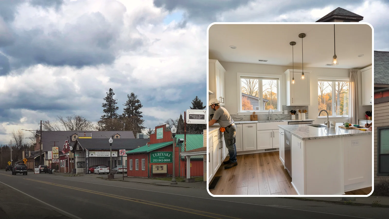 Kitchen Expansion in Roy, Pierce County, WA - A kitchen expansion enlarges your existing kitchen by extending its walls or absorbing adjacent space.