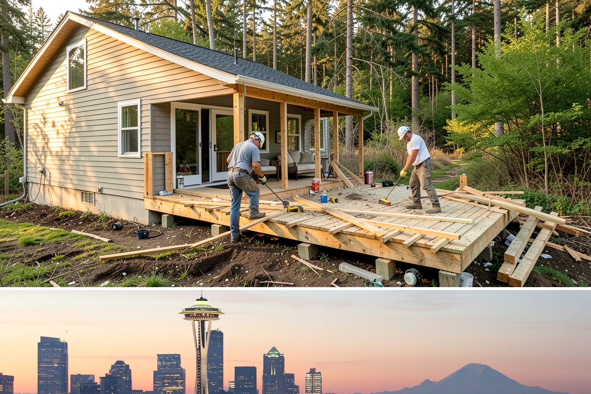 Kitchen Expansion in Seattle, King County, WA - If an exterior wall is opened, we schedule that phase for dry weather, then complete interior finishes anytime.