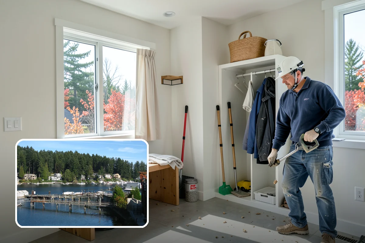 Kitchen Flooring Installation in Gig Harbor, Pierce County, WA - Materials chosen for spills and heavy traffic
