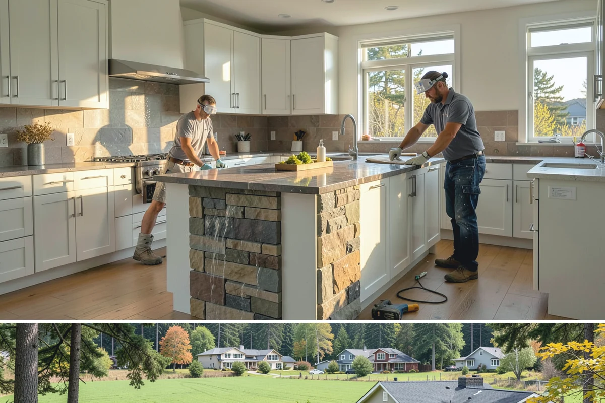 Kitchen Flooring Installation in Lyman, Skagit County, WA - Kitchen floors can be installed any time of year, with moisture-resistant materials performing well even in wet months.