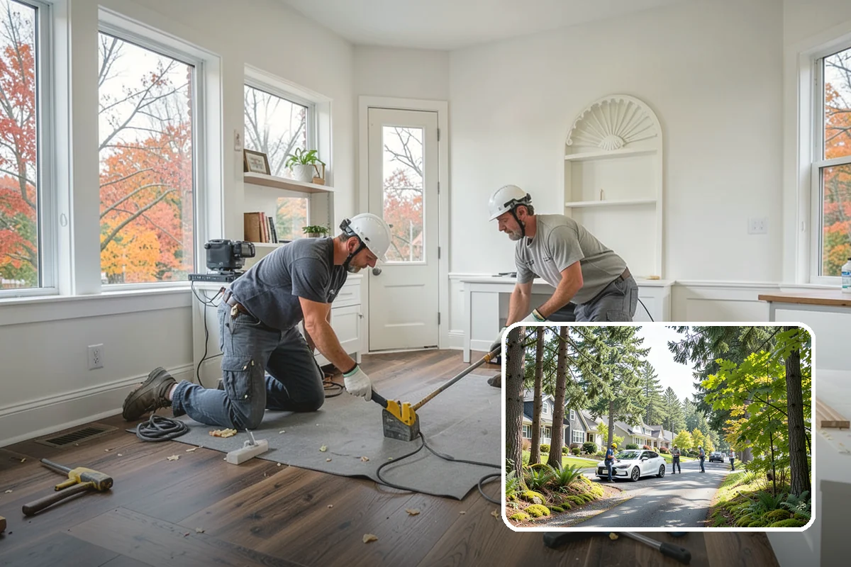 Kitchen Flooring Installation in Normandy Park, King County, WA - Materials chosen for spills and heavy traffic