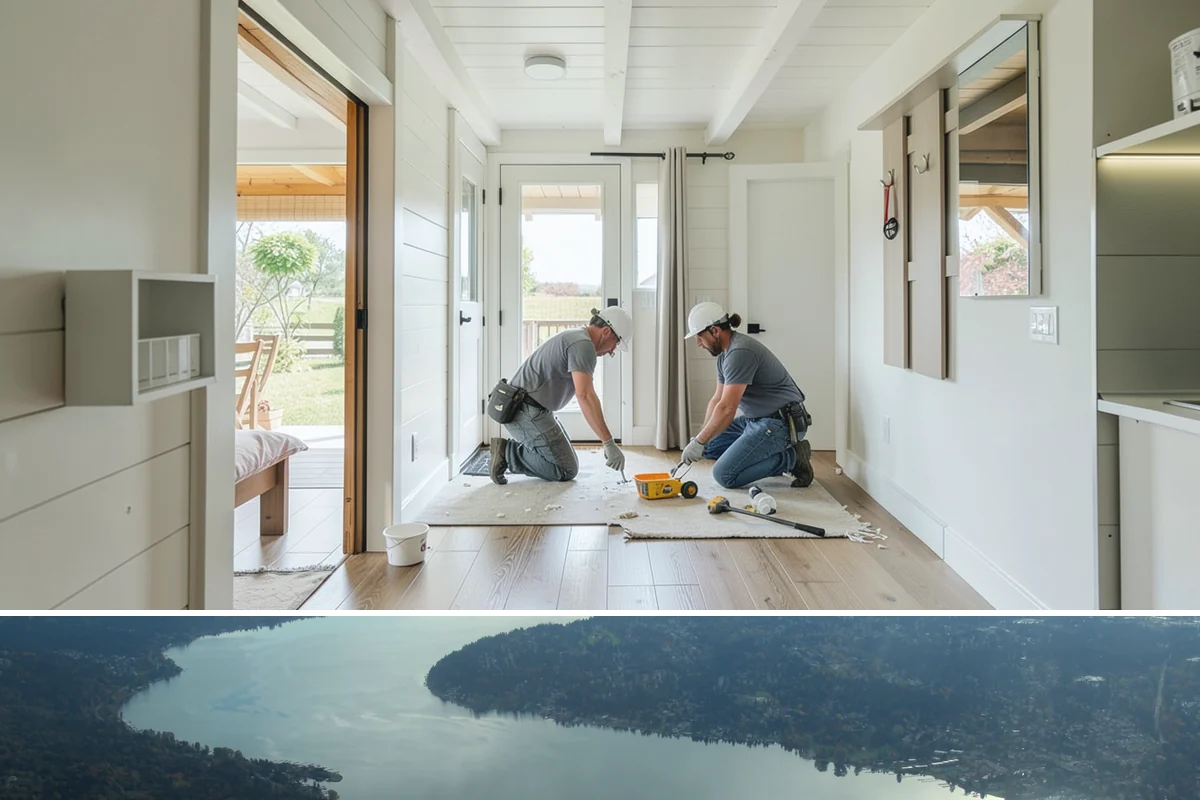 Kitchen Flooring Installation in Sammamish, King County, WA - Kitchen floors can be installed any time of year, with moisture-resistant materials performing well even in wet months.