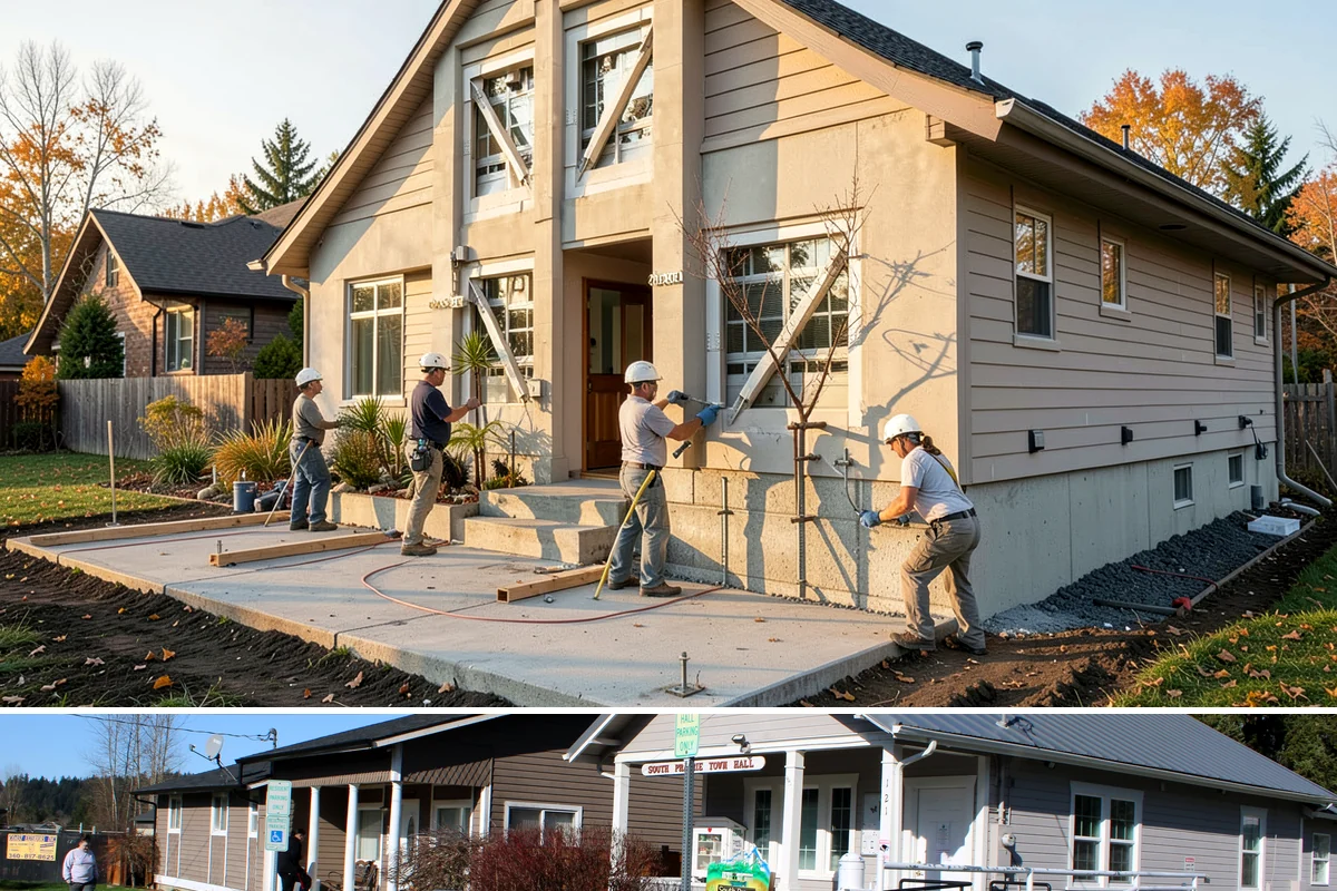 Kitchen Flooring Installation in South Prairie, Pierce County, WA - Kitchen floors can be installed any time of year, with moisture-resistant materials performing well even in wet months.