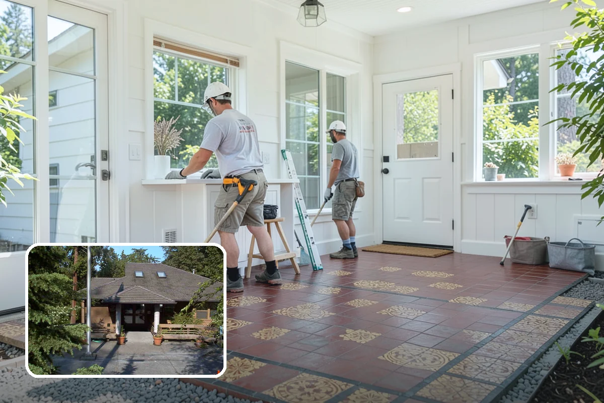 Kitchen Flooring Installation in Yarrow Point, King County, WA - Materials chosen for spills and heavy traffic