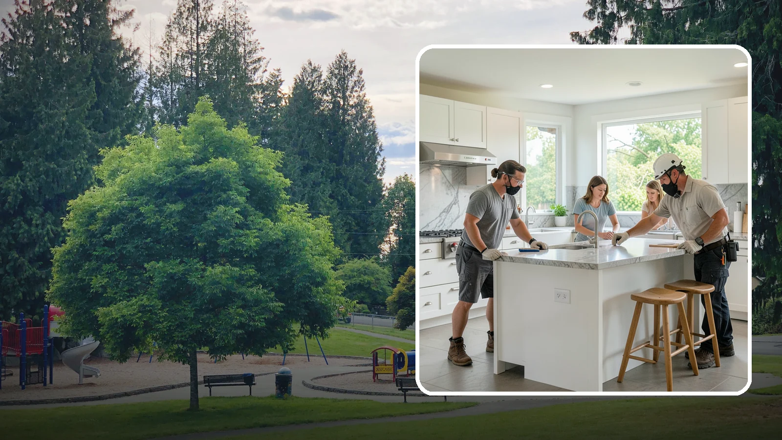 Kitchen Island Installation in Bonney Lake, Pierce County, WA - Designing and installing a kitchen island to add prep space, storage, and seating at the center of your kitchen.