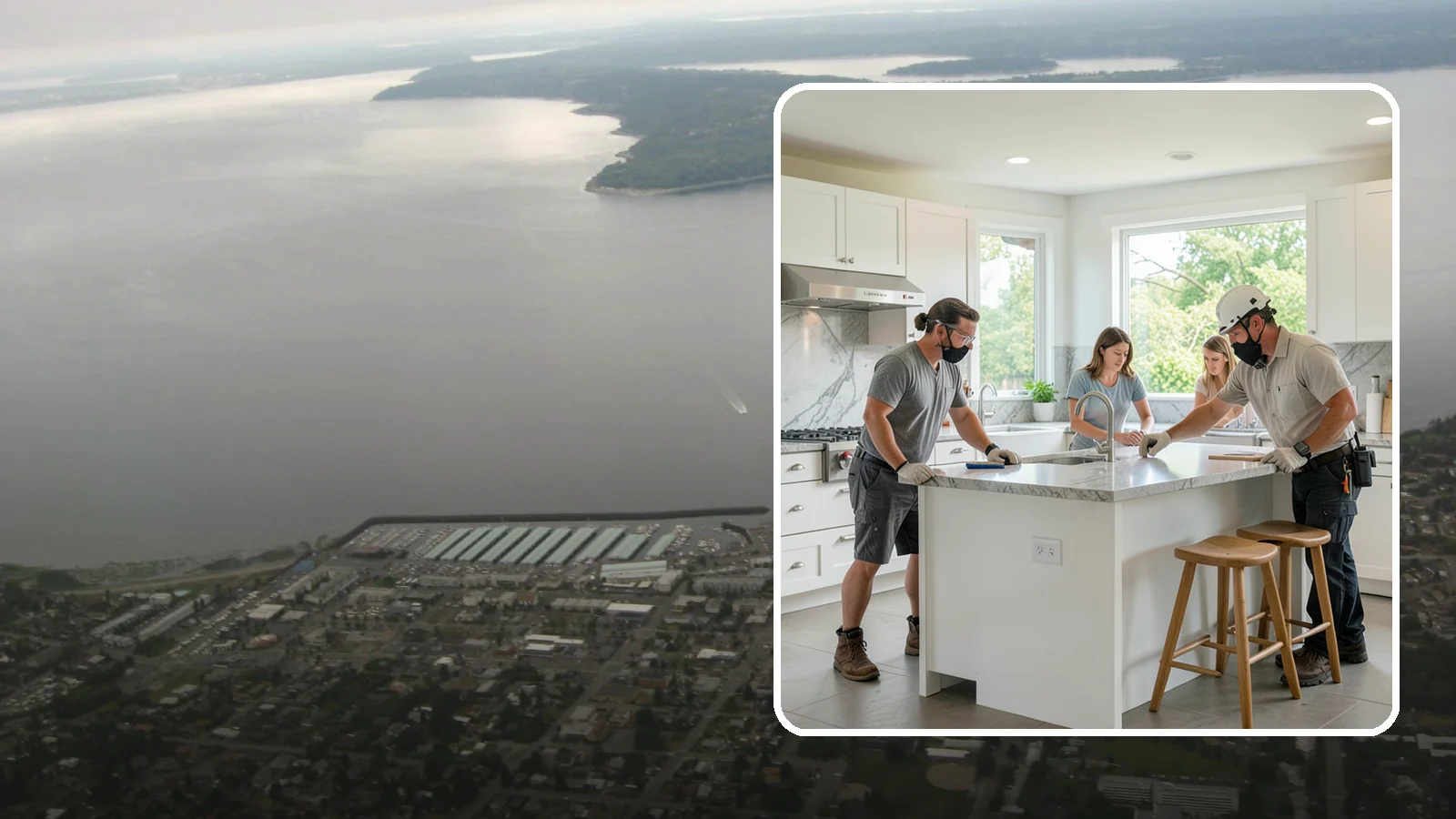 Kitchen Island Installation in Des Moines, King County, WA - Designing and installing a kitchen island to add prep space, storage, and seating at the center of your kitchen.