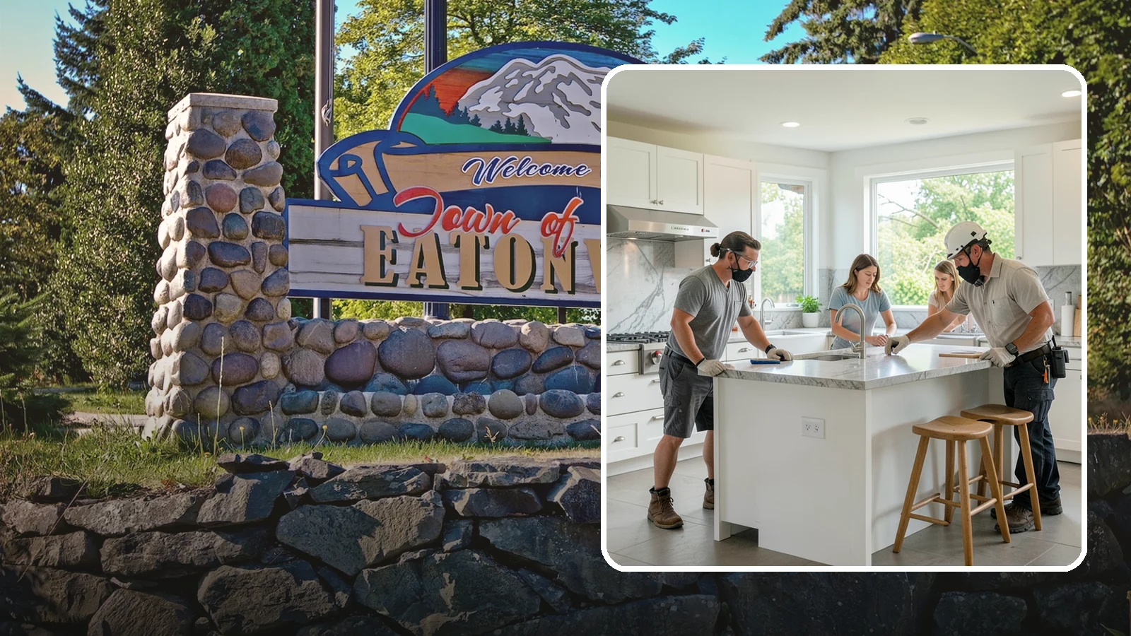 Kitchen Island Installation in Eatonville, Pierce County, WA - Designing and installing a kitchen island to add prep space, storage, and seating at the center of your kitchen.