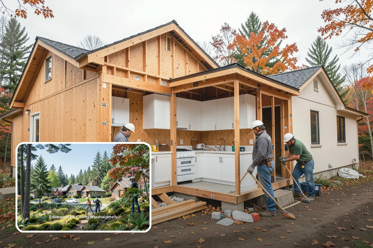 Kitchen Island Installation in Edgewood, Pierce County, WA - Added prep space and everyday storage