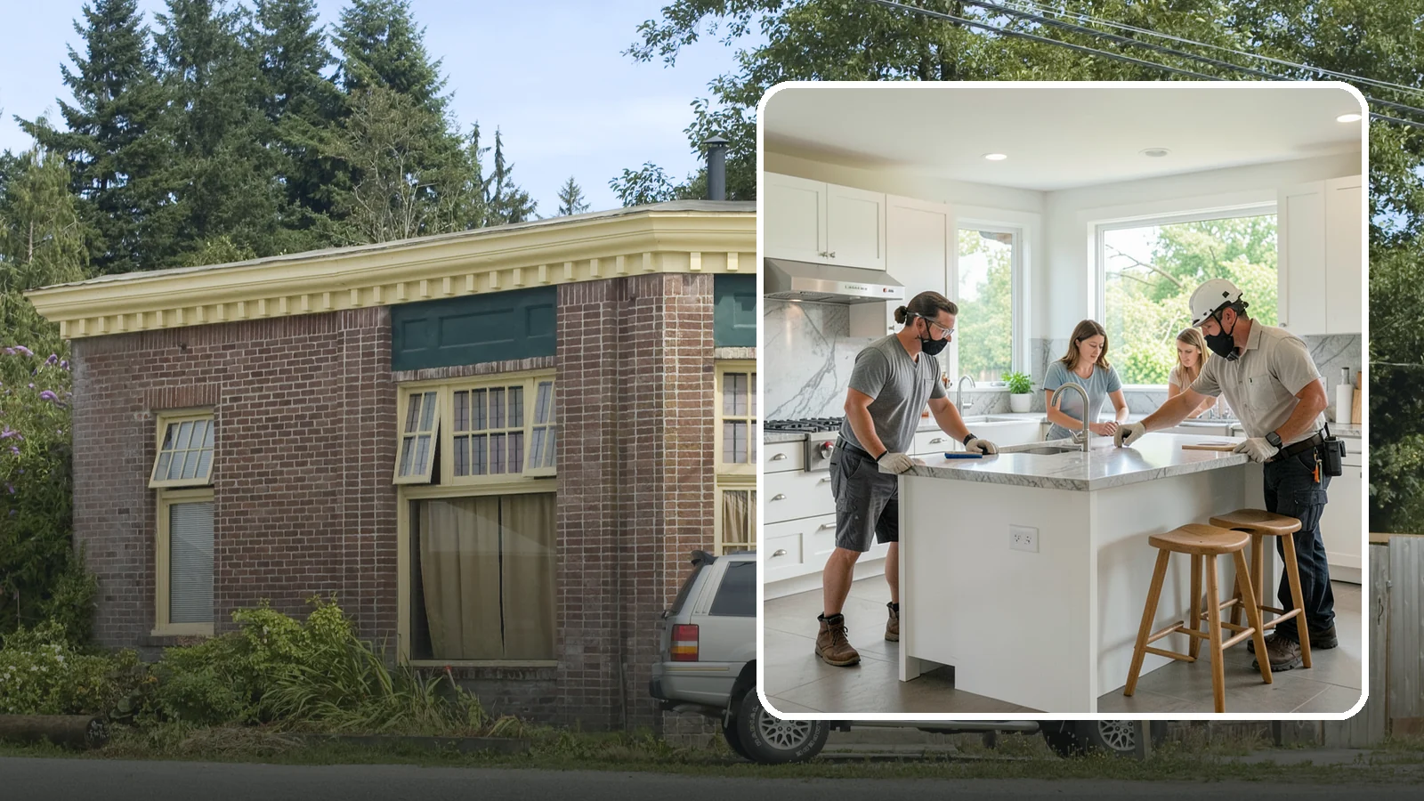 Kitchen Island Installation in Hamilton, Skagit County, WA - Designing and installing a kitchen island to add prep space, storage, and seating at the center of your kitchen.