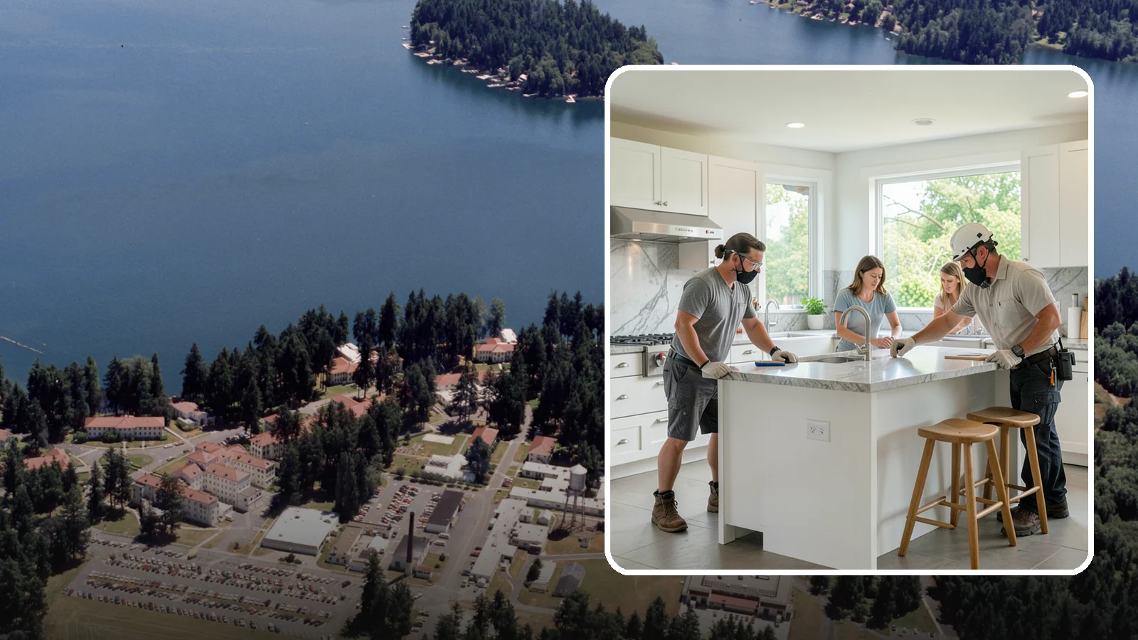 Kitchen Island Installation in Lakewood, Pierce County, WA - Designing and installing a kitchen island to add prep space, storage, and seating at the center of your kitchen.