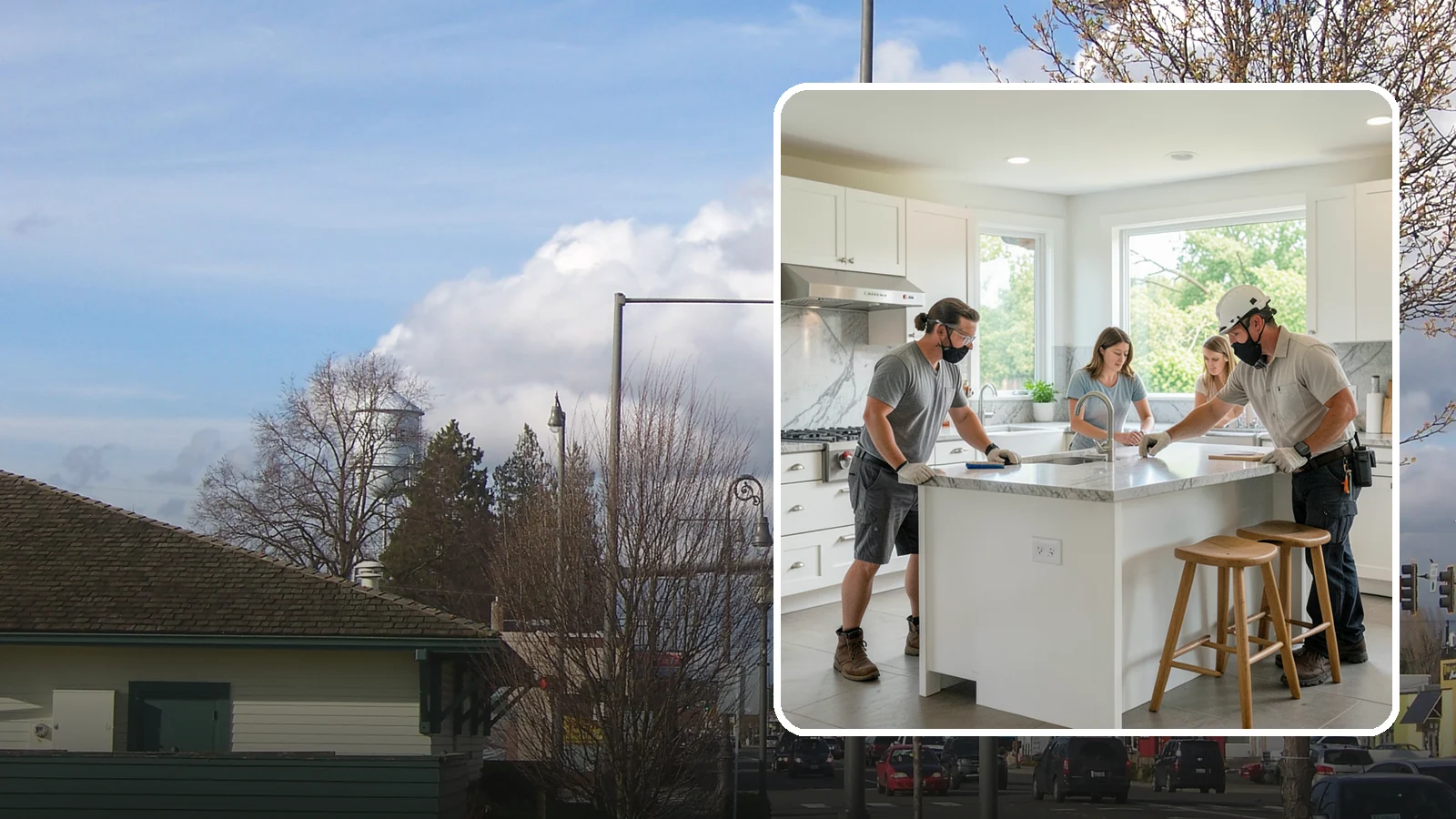 Kitchen Island Installation in Marysville, Snohomish County, WA - Designing and installing a kitchen island to add prep space, storage, and seating at the center of your kitchen.