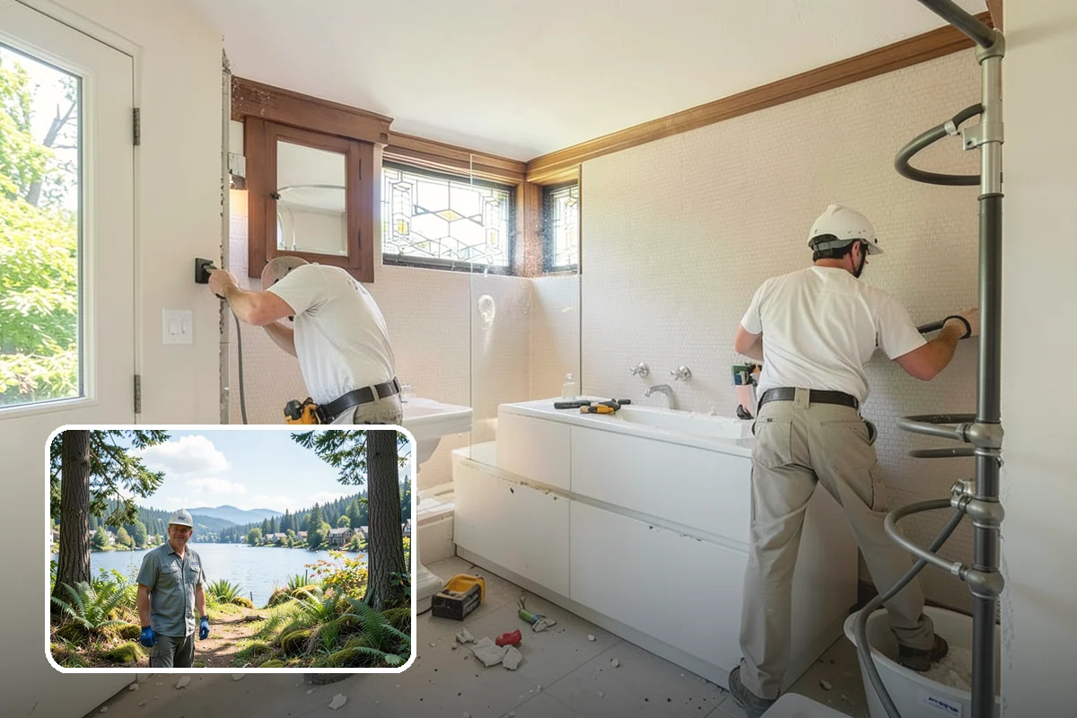 Kitchen Island Installation in Milton, King County, WA - Added prep space and everyday storage