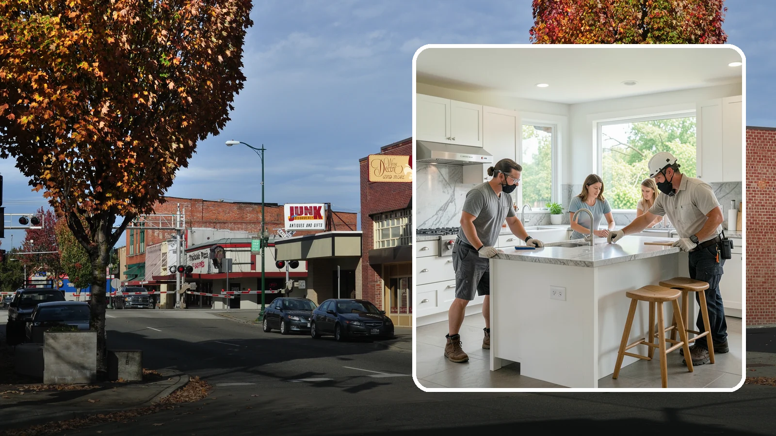 Kitchen Island Installation in Puyallup, Pierce County, WA - Designing and installing a kitchen island to add prep space, storage, and seating at the center of your kitchen.