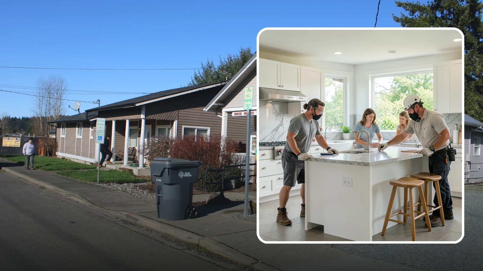 Kitchen Island Installation in South Prairie, Pierce County, WA - Designing and installing a kitchen island to add prep space, storage, and seating at the center of your kitchen.