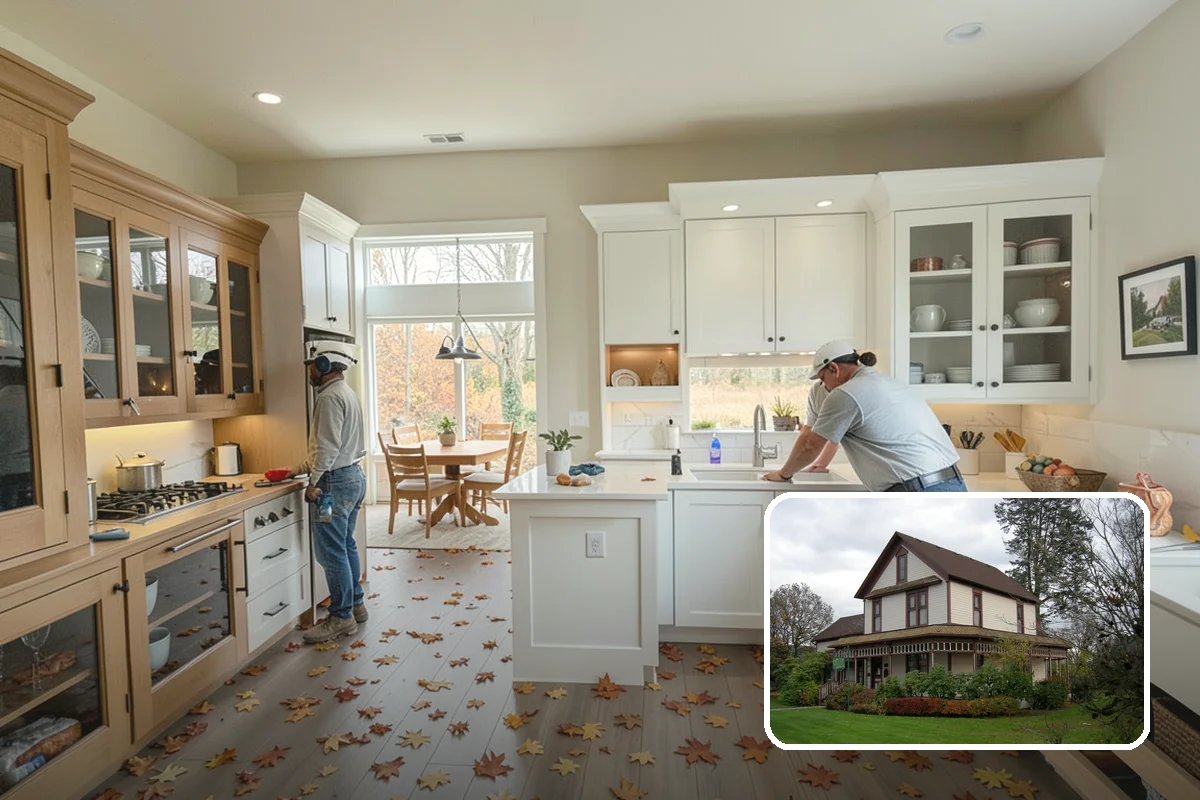 Kitchen Island Installation in Sumner, Pierce County, WA - Added prep space and everyday storage