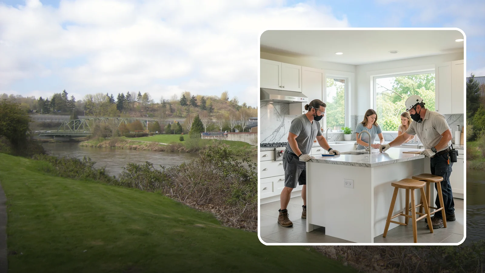 Kitchen Island Installation in Tukwila, King County, WA - Designing and installing a kitchen island to add prep space, storage, and seating at the center of your kitchen.
