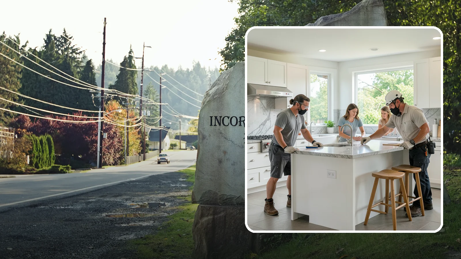 Kitchen Island Installation in Wilkeson, Pierce County, WA - Designing and installing a kitchen island to add prep space, storage, and seating at the center of your kitchen.