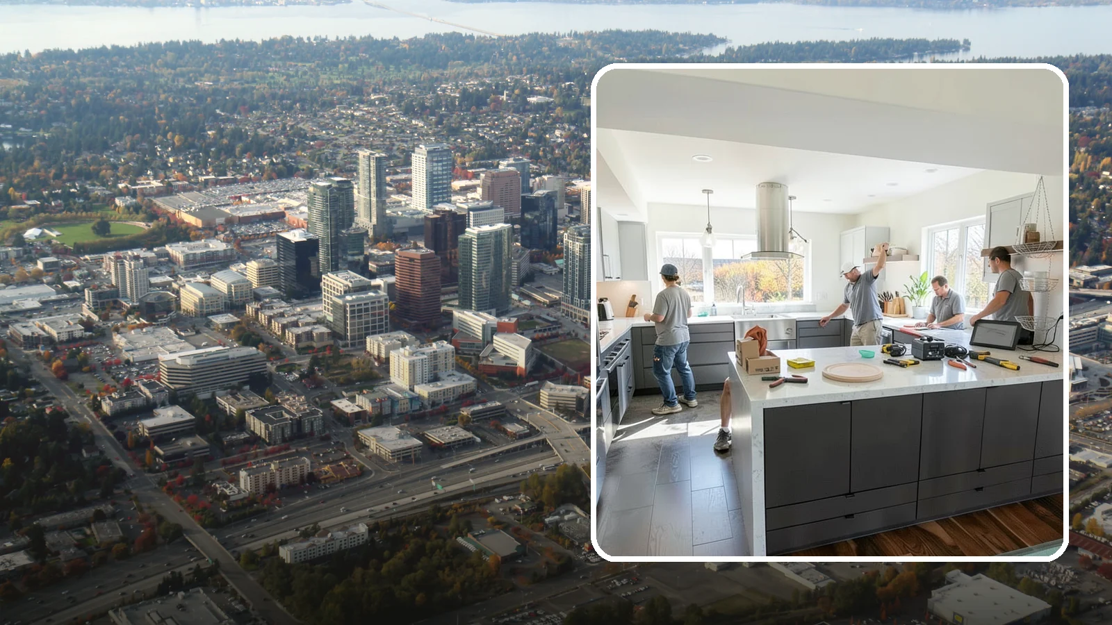Kitchen Lighting Upgrade in Bellevue, King County, WA - Upgrading your kitchen's overall lighting with layered ambient, task, and accent fixtures for a brighter, more functional space.