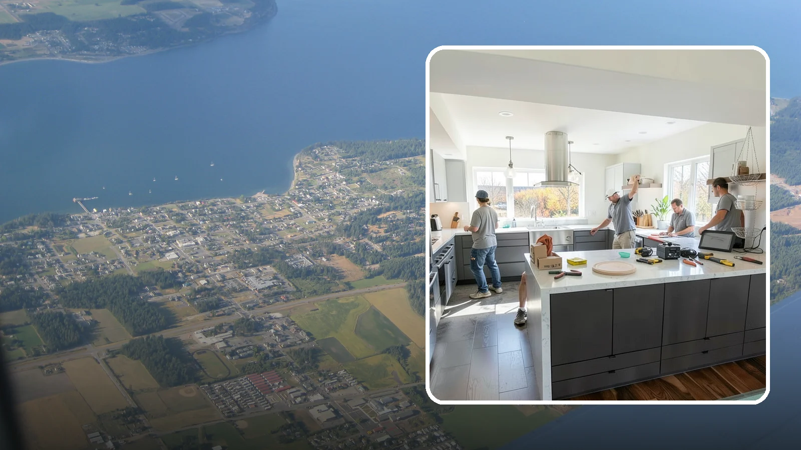 Kitchen Lighting Upgrade in Coupeville, Island County, WA - Upgrading your kitchen's overall lighting with layered ambient, task, and accent fixtures for a brighter, more functional space.