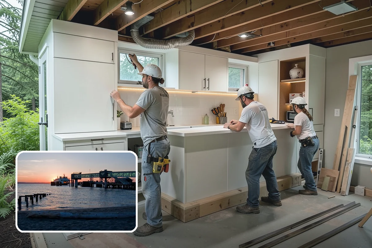 Kitchen Lighting Upgrade in Edmonds, Snohomish County, WA - Even, layered light across the kitchen