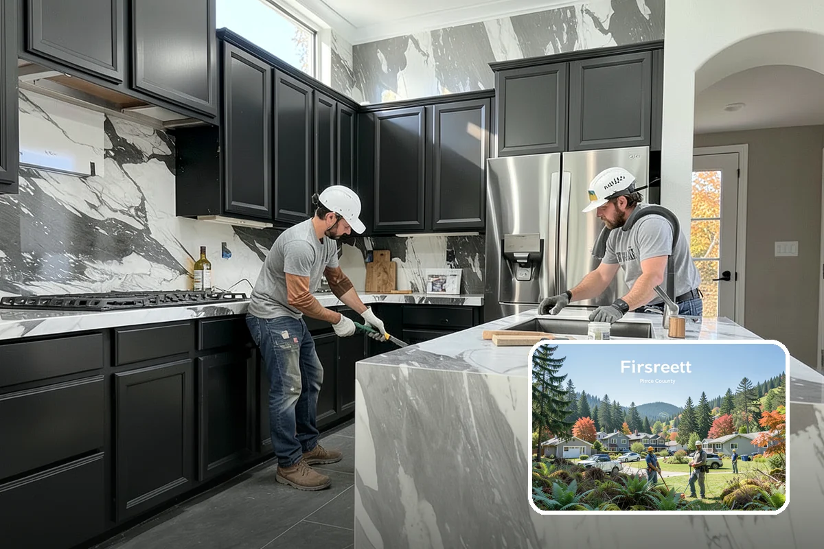 Kitchen Lighting Upgrade in Fircrest, Pierce County, WA - Even, layered light across the kitchen
