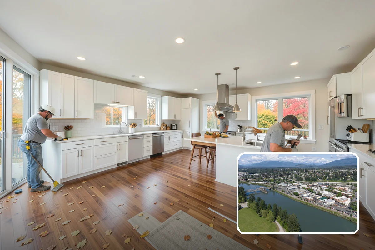 Kitchen Lighting Upgrade in Mount Vernon, Skagit County, WA - Even, layered light across the kitchen