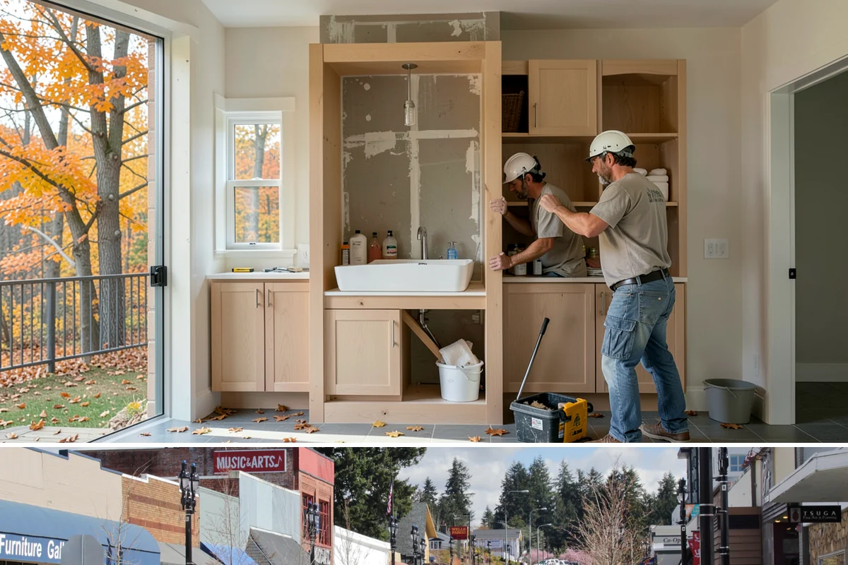 Kitchen Plumbing Relocation in Bothell, King County, WA - Plumbing relocation belongs in an open-wall phase, making it ideal to schedule during a spring remodel.