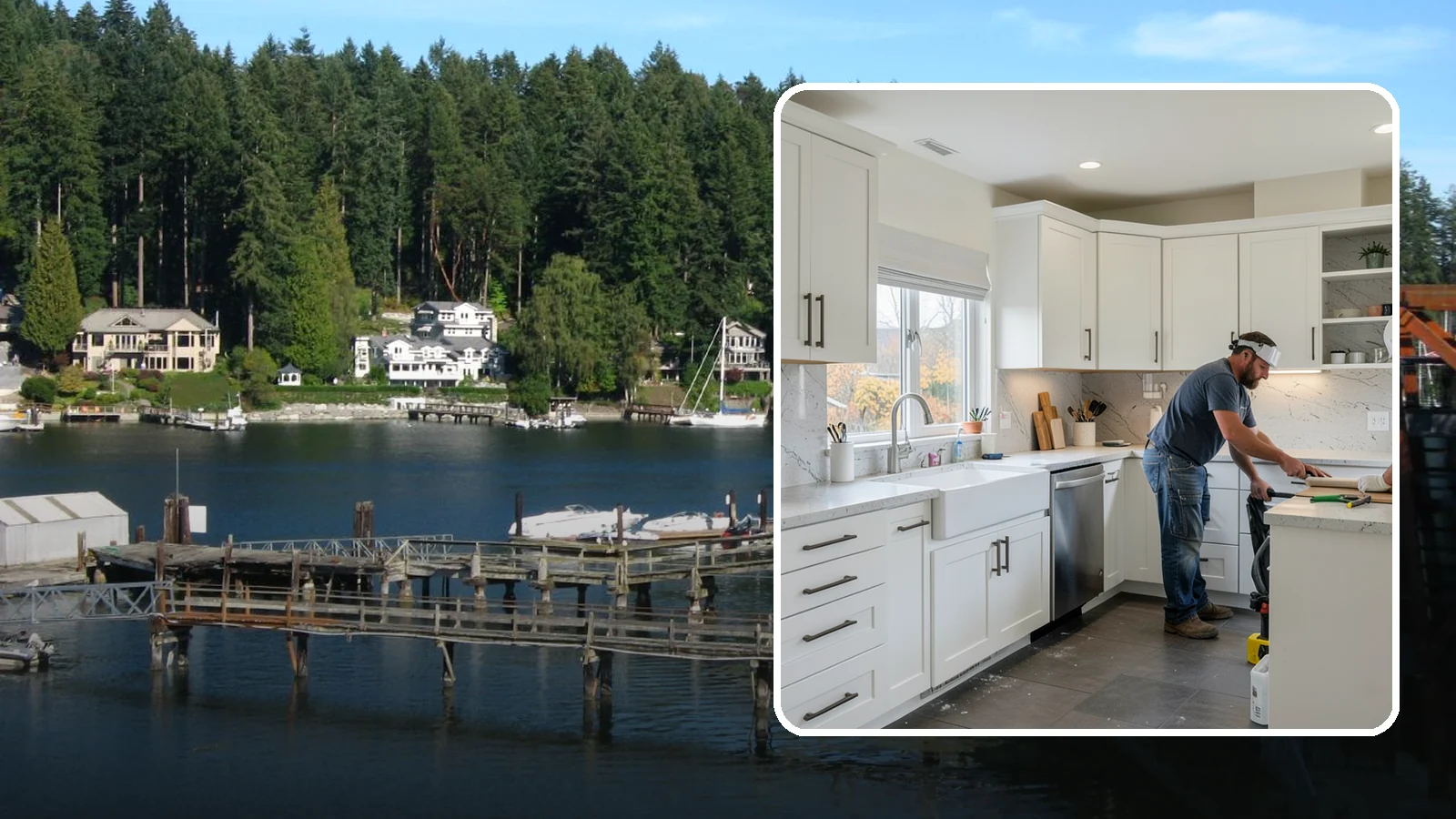 Kitchen Plumbing Relocation in Gig Harbor, Pierce County, WA - Relocating kitchen sinks, dishwashers, or supply and drain lines to support a new layout.