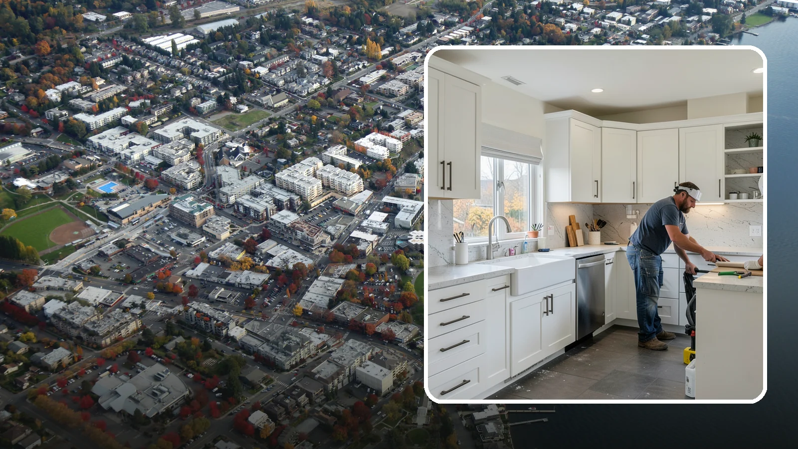 Kitchen Plumbing Relocation in Kirkland, King County, WA - Relocating kitchen sinks, dishwashers, or supply and drain lines to support a new layout.