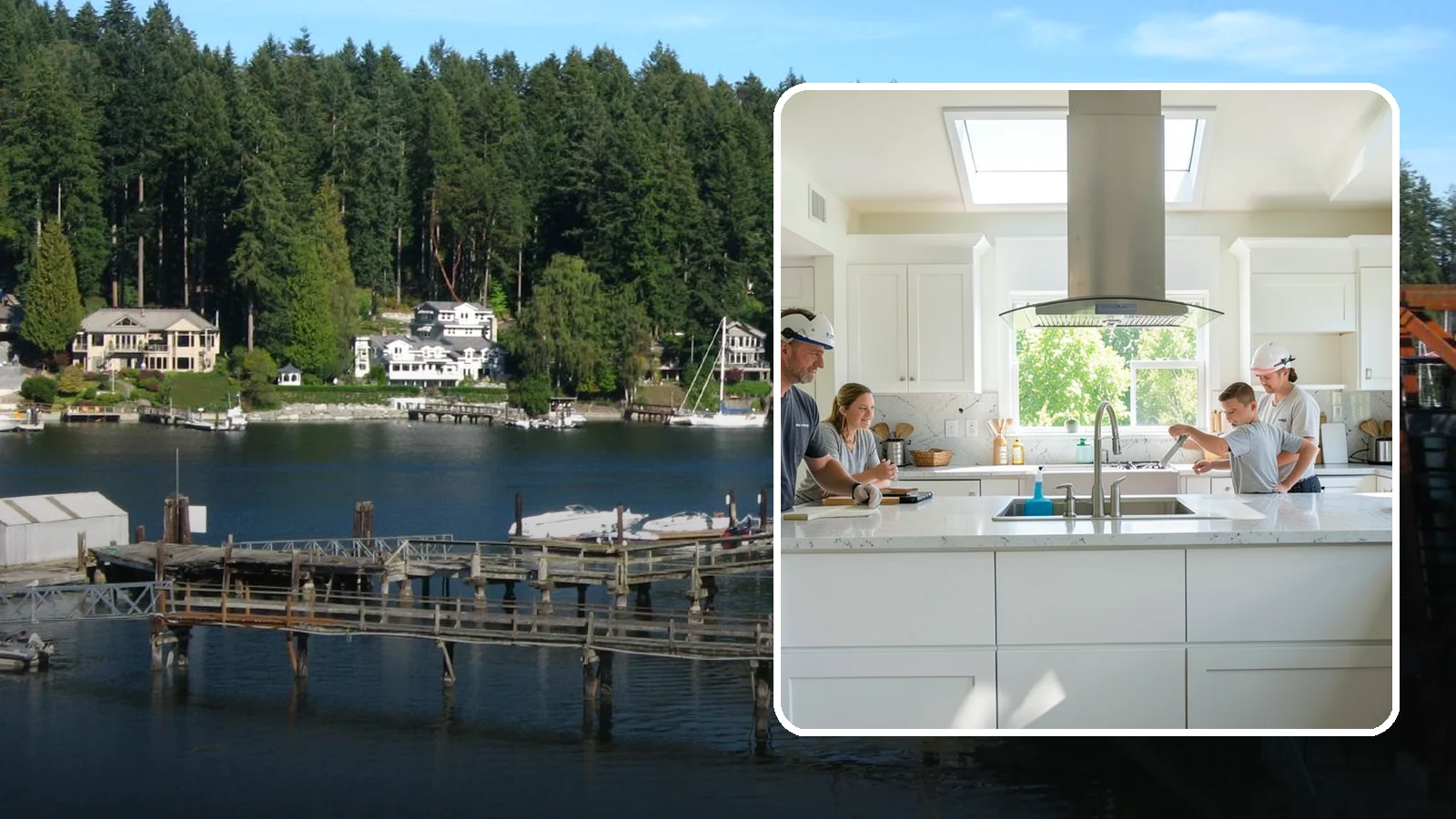 Kitchen Remodeling in Gig Harbor, Pierce County, WA - A full kitchen remodel that reworks layout, cabinetry, counters, and finishes to fit how Western Washington families actually...