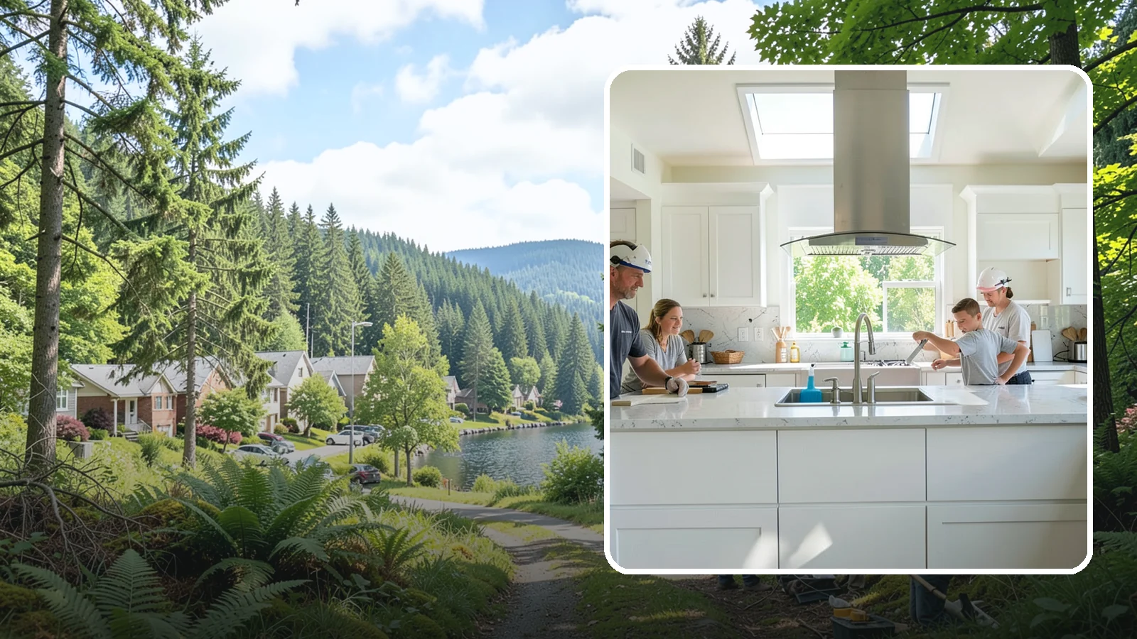 Kitchen Remodeling in Lake Forest Park, King County, WA - A full kitchen remodel that reworks layout, cabinetry, counters, and finishes to fit how Western Washington families actually...