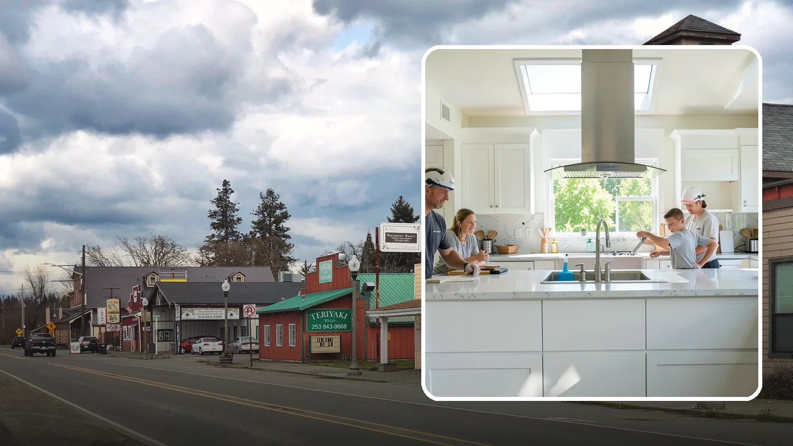 Kitchen Remodeling in Roy, Pierce County, WA - A full kitchen remodel that reworks layout, cabinetry, counters, and finishes to fit how Western Washington families actually...