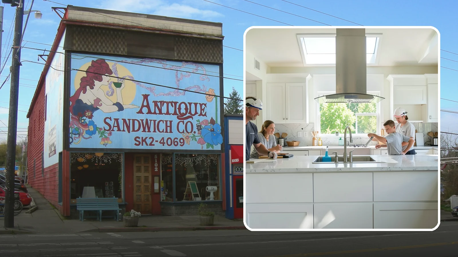 Kitchen Remodeling in Ruston, Pierce County, WA - A full kitchen remodel that reworks layout, cabinetry, counters, and finishes to fit how Western Washington families actually...