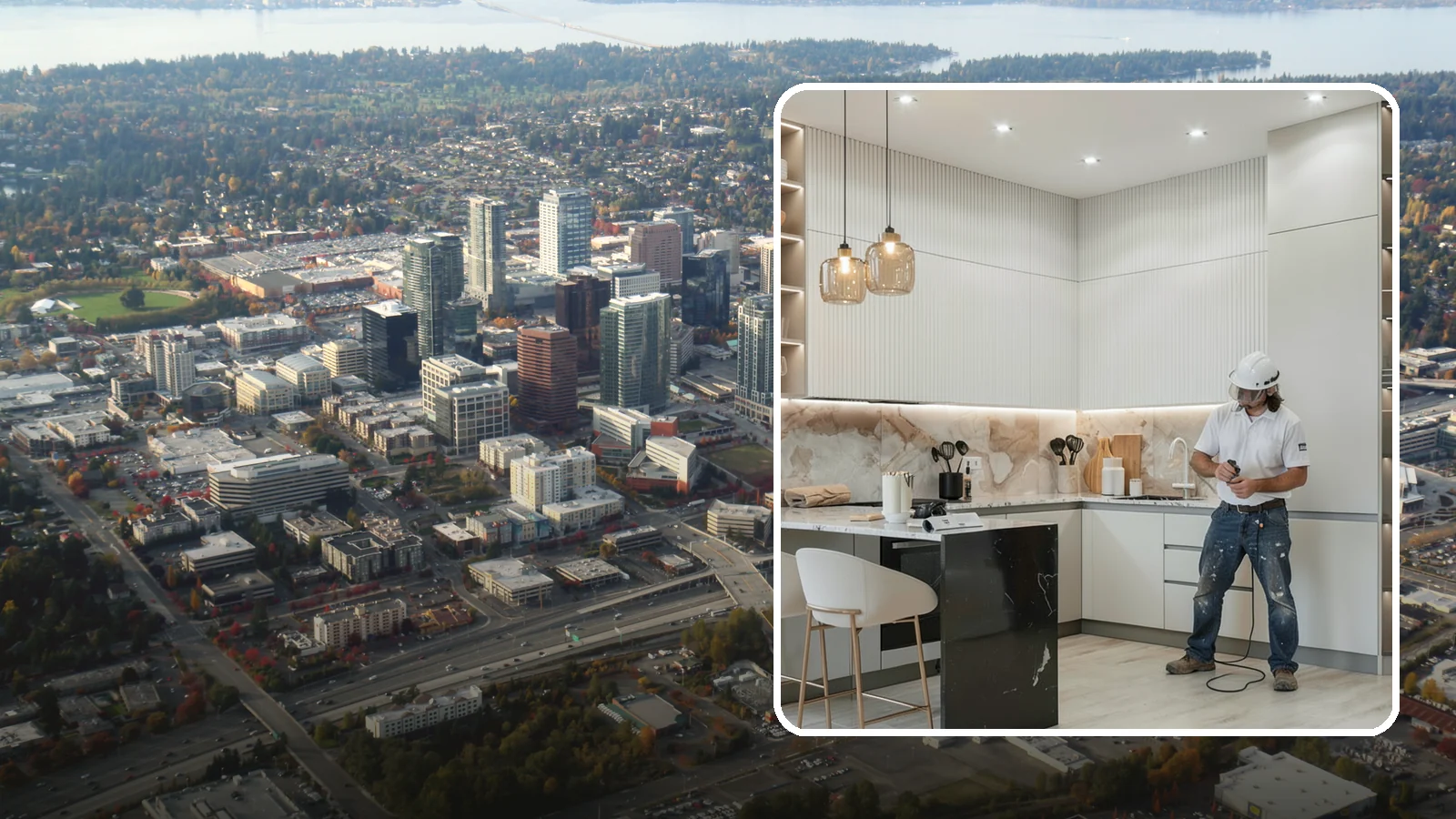 Kitchen Renovation in Bellevue, King County, WA - A kitchen renovation that refreshes and updates your existing space while keeping the core footprint largely intact.