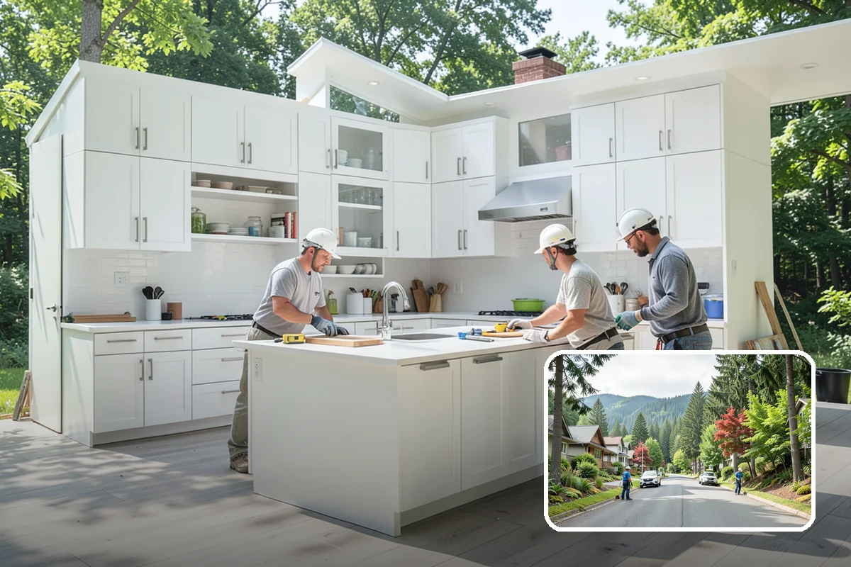 Kitchen Renovation in Darrington, Snohomish County, WA - Lower cost than a full gut by reusing sound structure