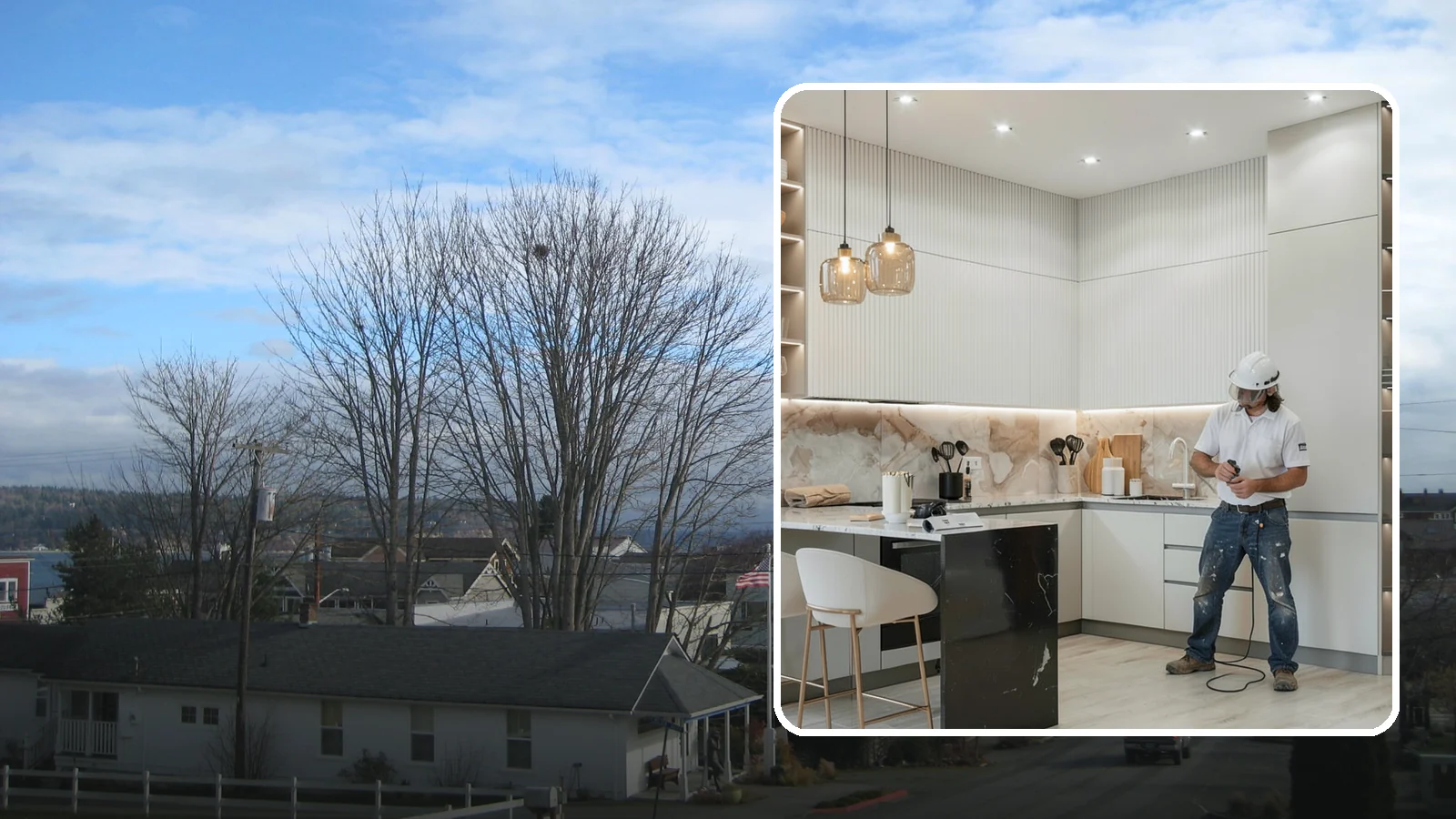 Kitchen Renovation in Langley, Island County, WA - A kitchen renovation that refreshes and updates your existing space while keeping the core footprint largely intact.