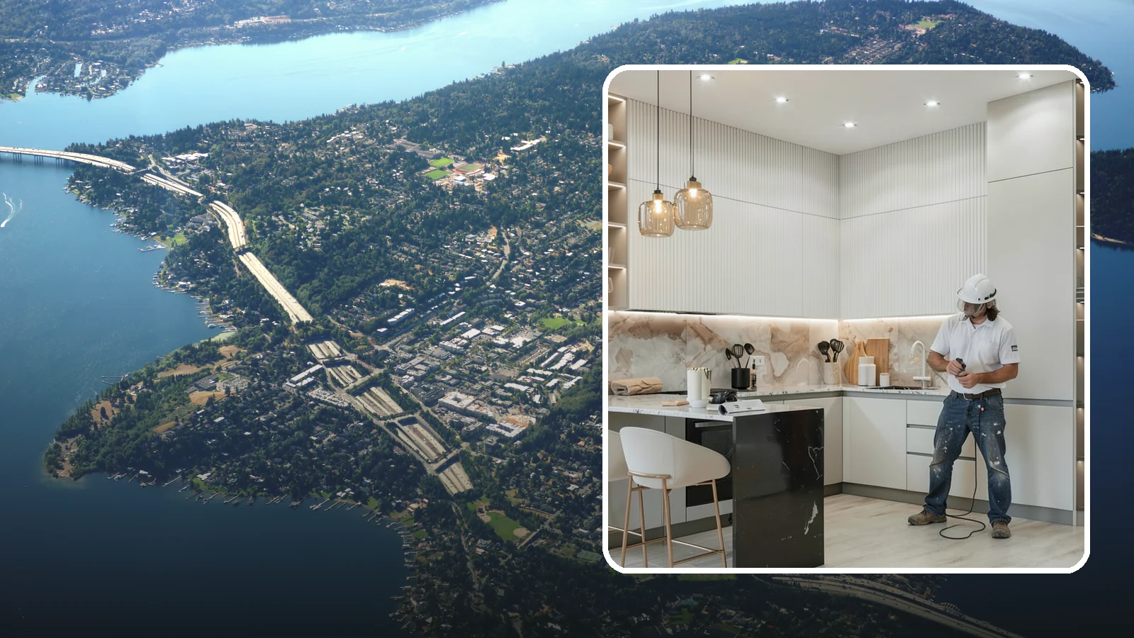 Kitchen Renovation in Mercer Island, King County, WA - A kitchen renovation that refreshes and updates your existing space while keeping the core footprint largely intact.