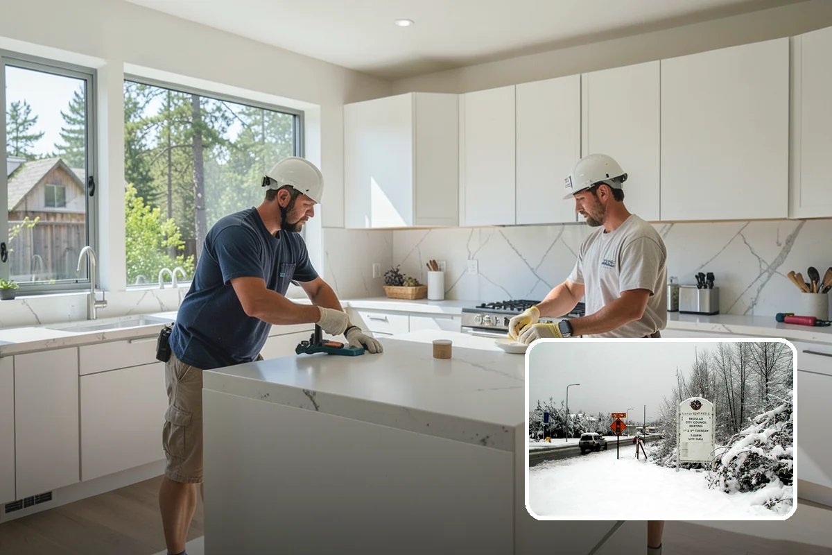 Kitchen Renovation in Newcastle, King County, WA - Lower cost than a full gut by reusing sound structure