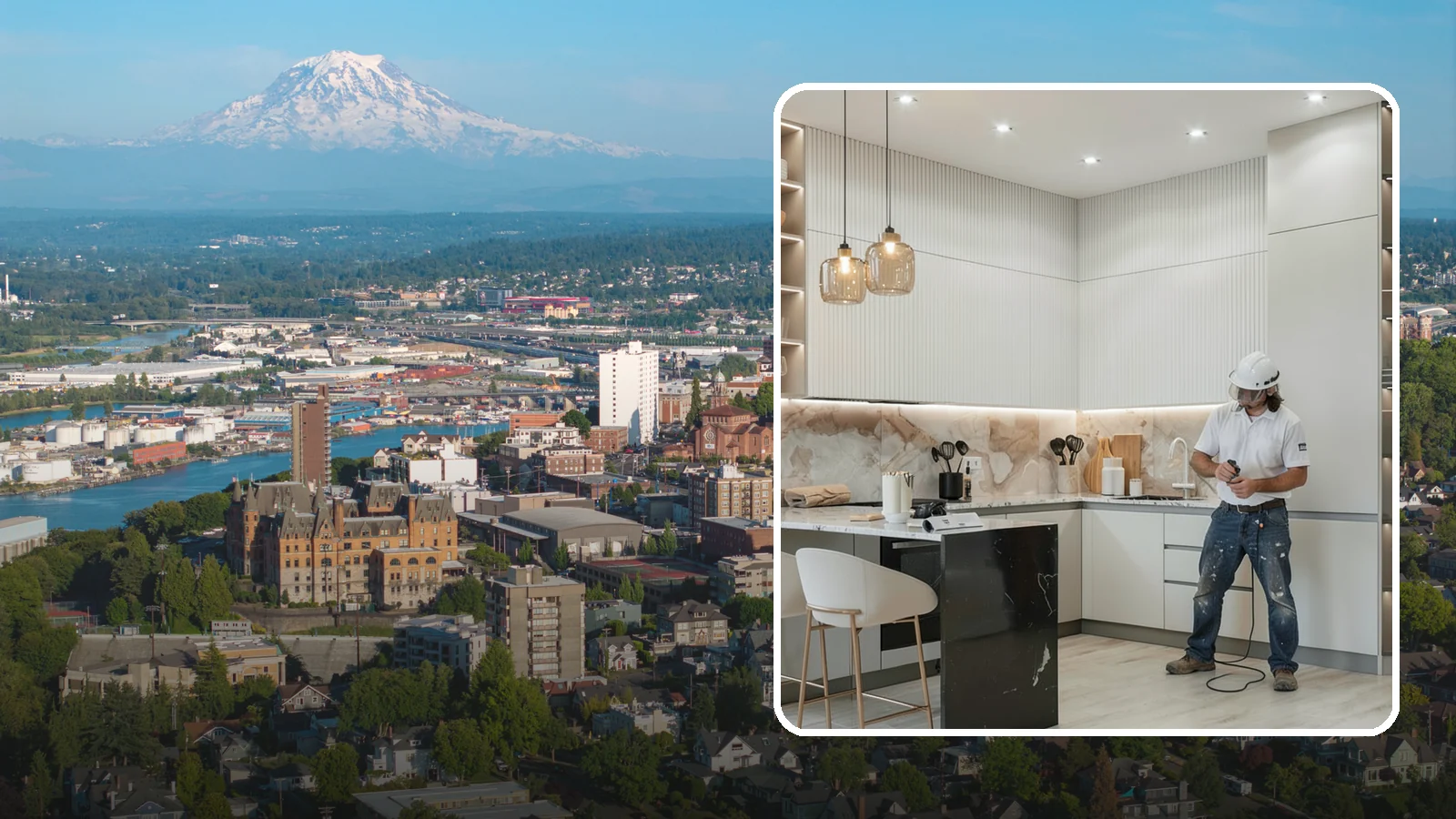 Kitchen Renovation in Tacoma, Pierce County, WA - A kitchen renovation that refreshes and updates your existing space while keeping the core footprint largely intact.