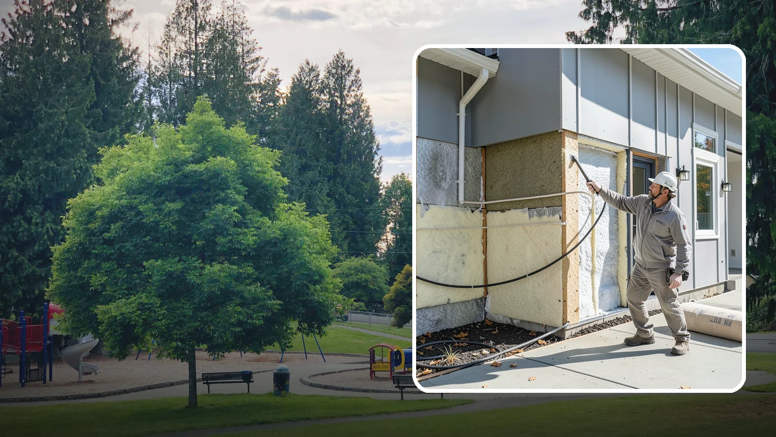 Knee Wall Insulation in Bonney Lake, Pierce County, WA - We insulate and air-seal knee walls in bonus rooms and upper floors for even, comfortable temperatures.
