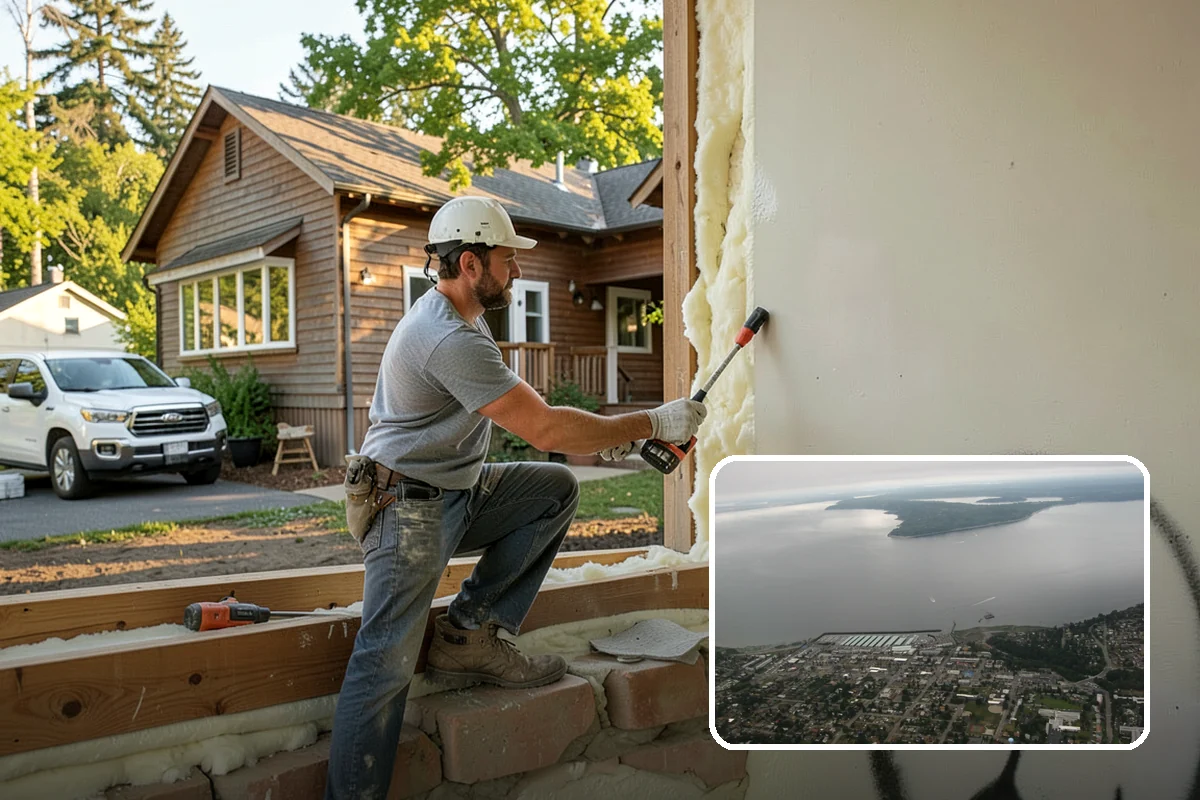 Knee Wall Insulation in Des Moines, King County, WA - Evens out temperatures in bonus rooms
