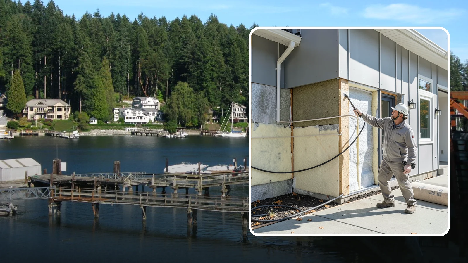 Knee Wall Insulation in Gig Harbor, Pierce County, WA - We insulate and air-seal knee walls in bonus rooms and upper floors for even, comfortable temperatures.