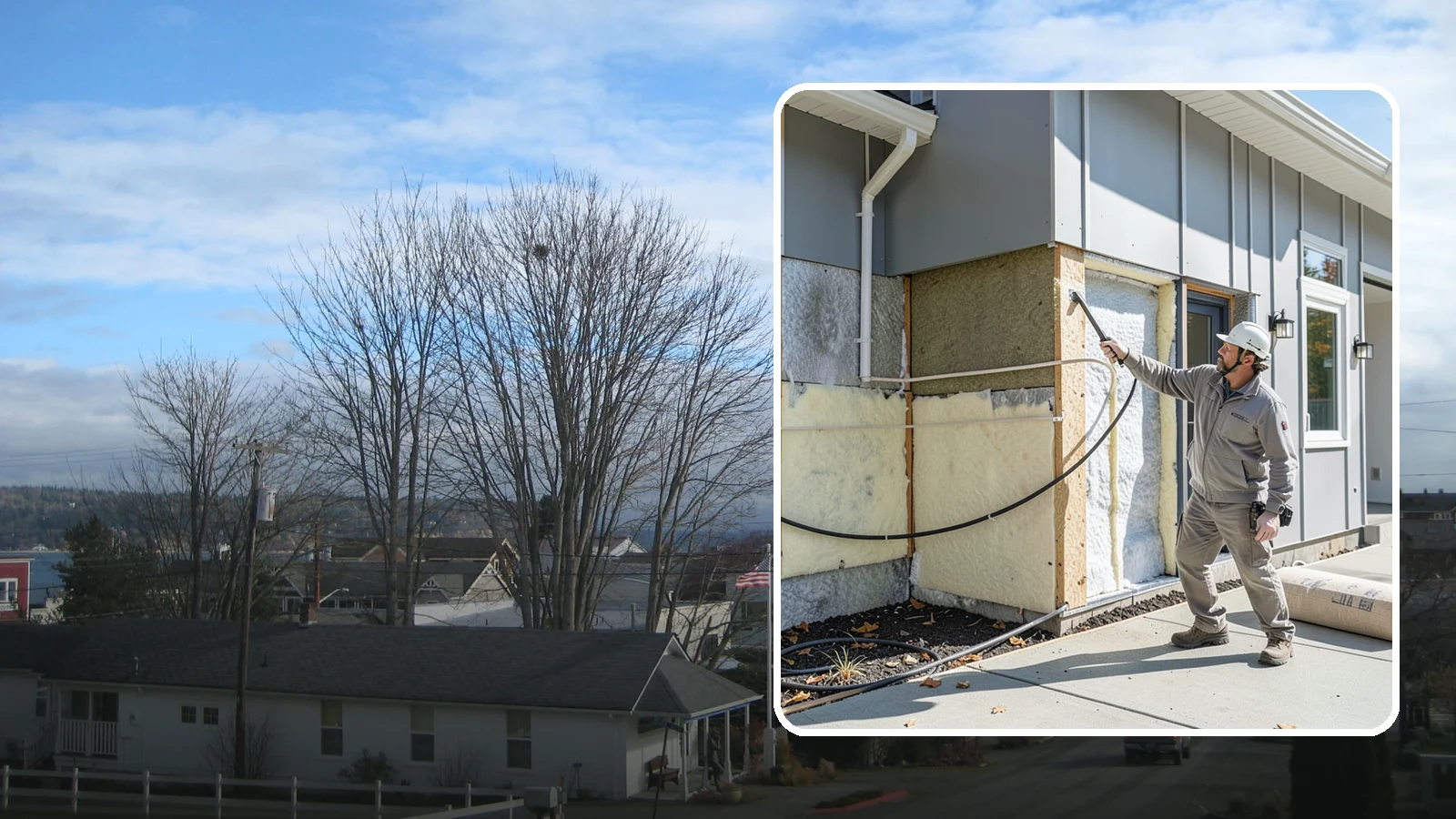 Knee Wall Insulation in Langley, Island County, WA - We insulate and air-seal knee walls in bonus rooms and upper floors for even, comfortable temperatures.