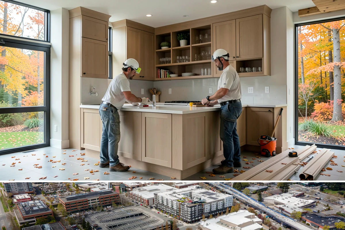 Knee Wall Insulation in Redmond, King County, WA - Knee wall work fits any season and is popular ahead of both summer heat and winter cold.