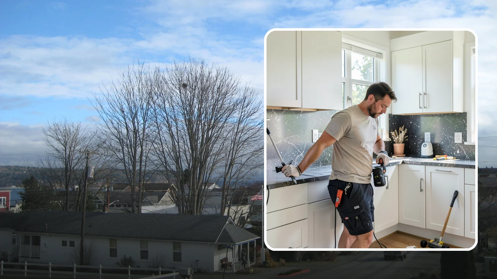 Laminate Countertop Installation in Langley, Island County, WA - Budget-friendly laminate countertop installation available in countless colors and patterns for a fast kitchen refresh.