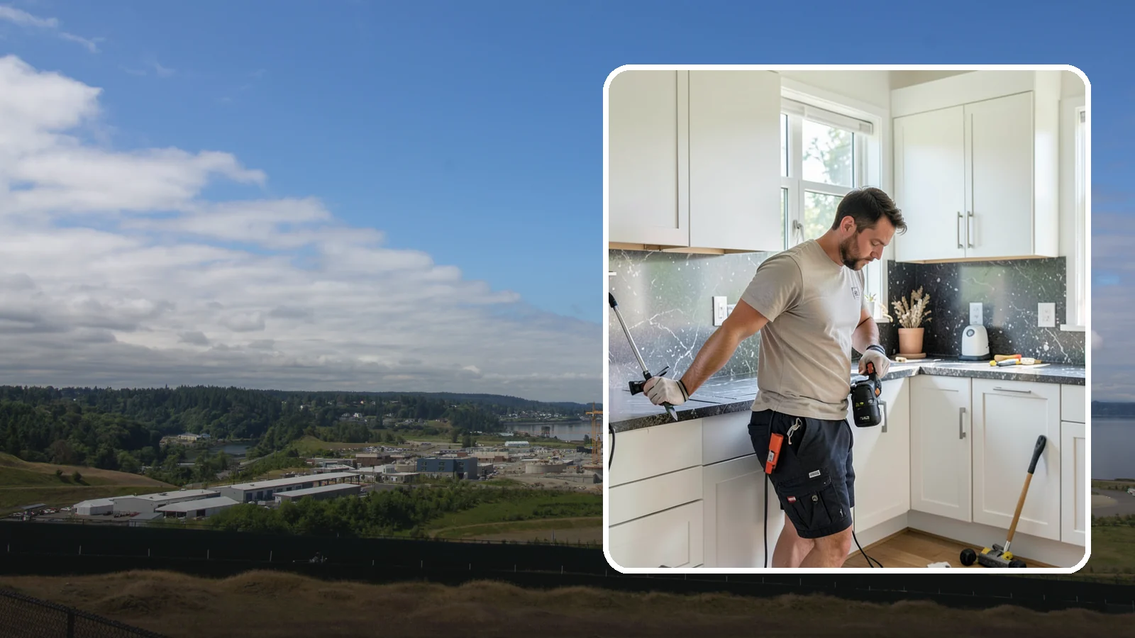Laminate Countertop Installation in University Place, Pierce County, WA - Budget-friendly laminate countertop installation available in countless colors and patterns for a fast kitchen refresh.