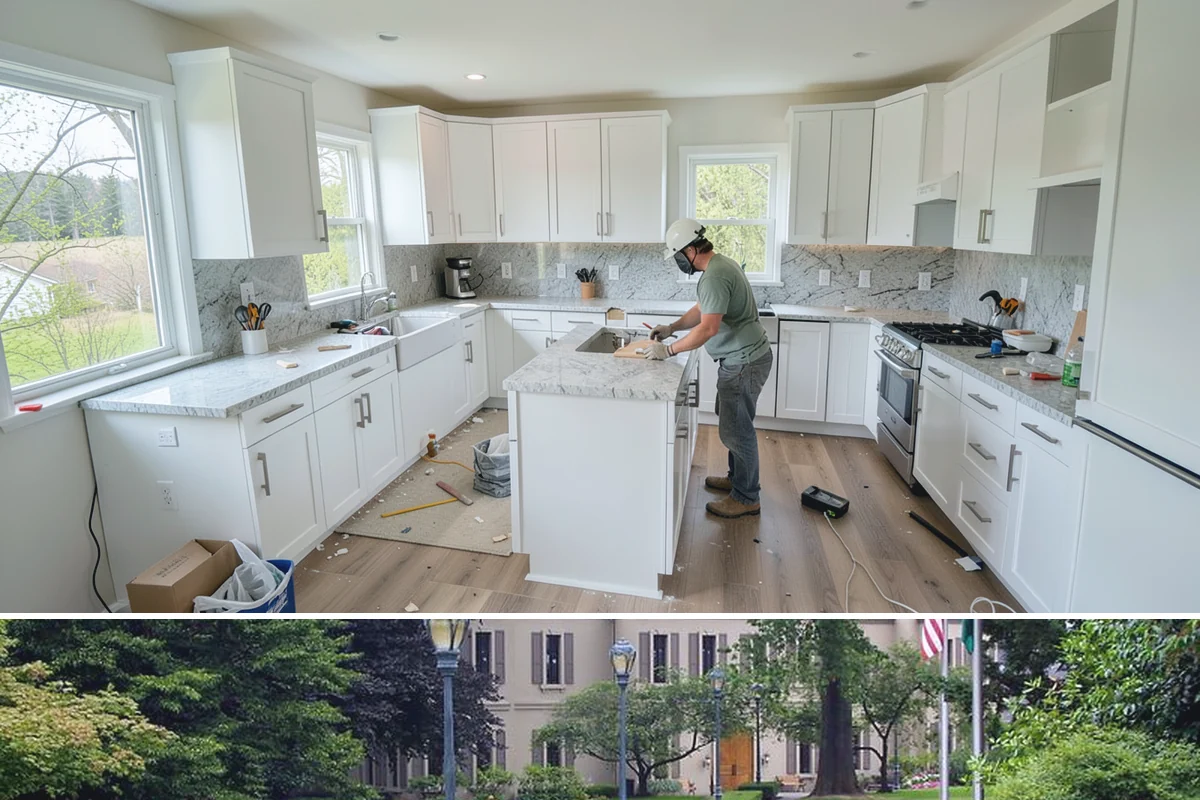 Laminate Countertop Installation in Woodinville, King County, WA - Laminate installs indoors year-round and is a fast, weather-proof way to refresh a PNW kitchen.