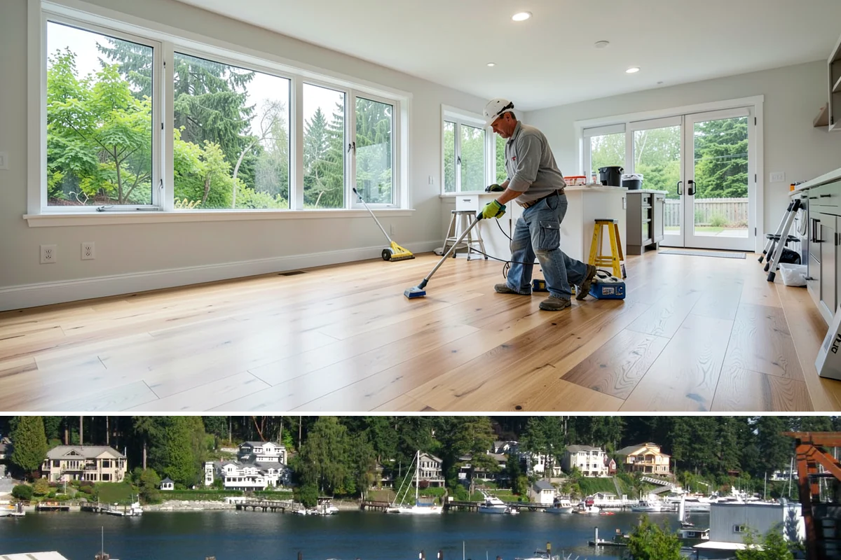 Laminate Flooring Installation in Gig Harbor, Pierce County, WA - Laminate can be installed year-round, though brief acclimation in the home helps it settle before our seasonal humidity shifts.