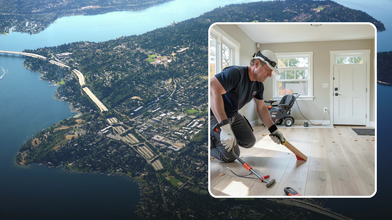 Laminate Flooring Installation in Mercer Island, King County, WA - Durable, budget-friendly laminate flooring that stands up to everyday wear across busy Northwest households.