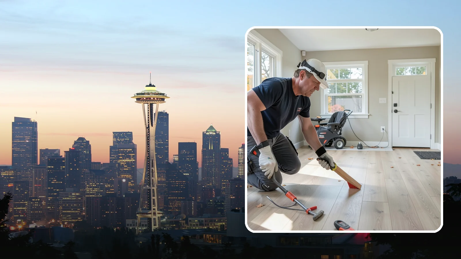 Laminate Flooring Installation in Seattle, King County, WA - Durable, budget-friendly laminate flooring that stands up to everyday wear across busy Northwest households.